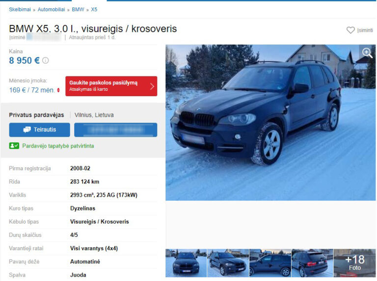 BMW X5 VIN ataskaitos nenustoja stebinti