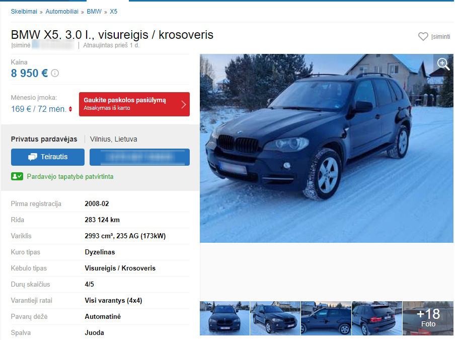 BMW X5 ataskaitos nenustoja stebinti