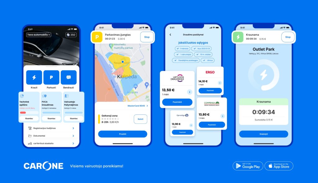 „carVertical“ pristato „carOne“ – universaliąją vairuotojų programėlę